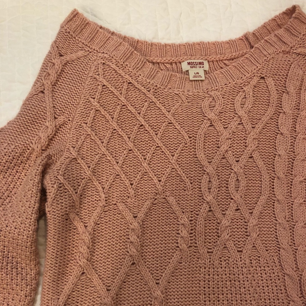 Blush pink, soft, cozy sweater.